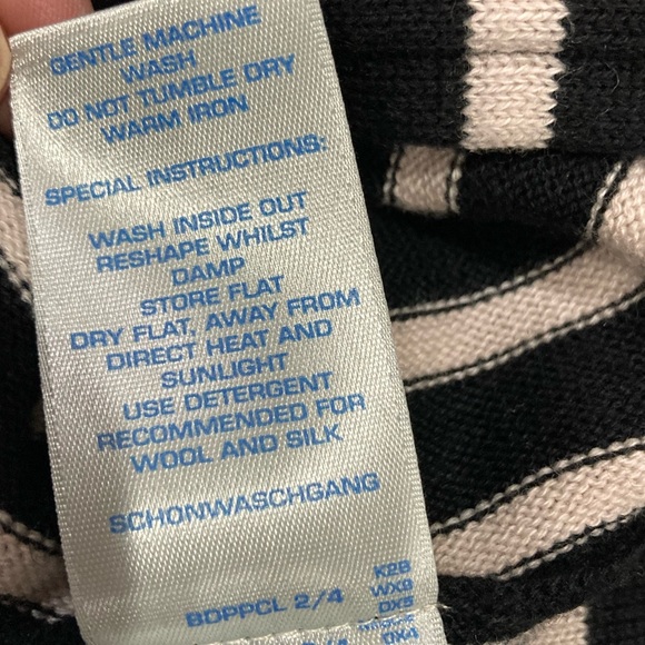 Boden Amelia Striped Fit & Flare Skater Wool Blend Knit Dress Women Sz 4L UK 8L - Picture 2 of 9